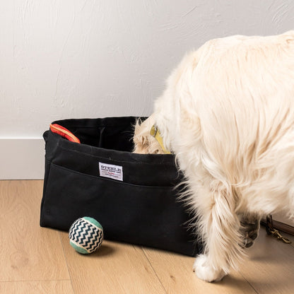 Black Large Canvas Storage Bin