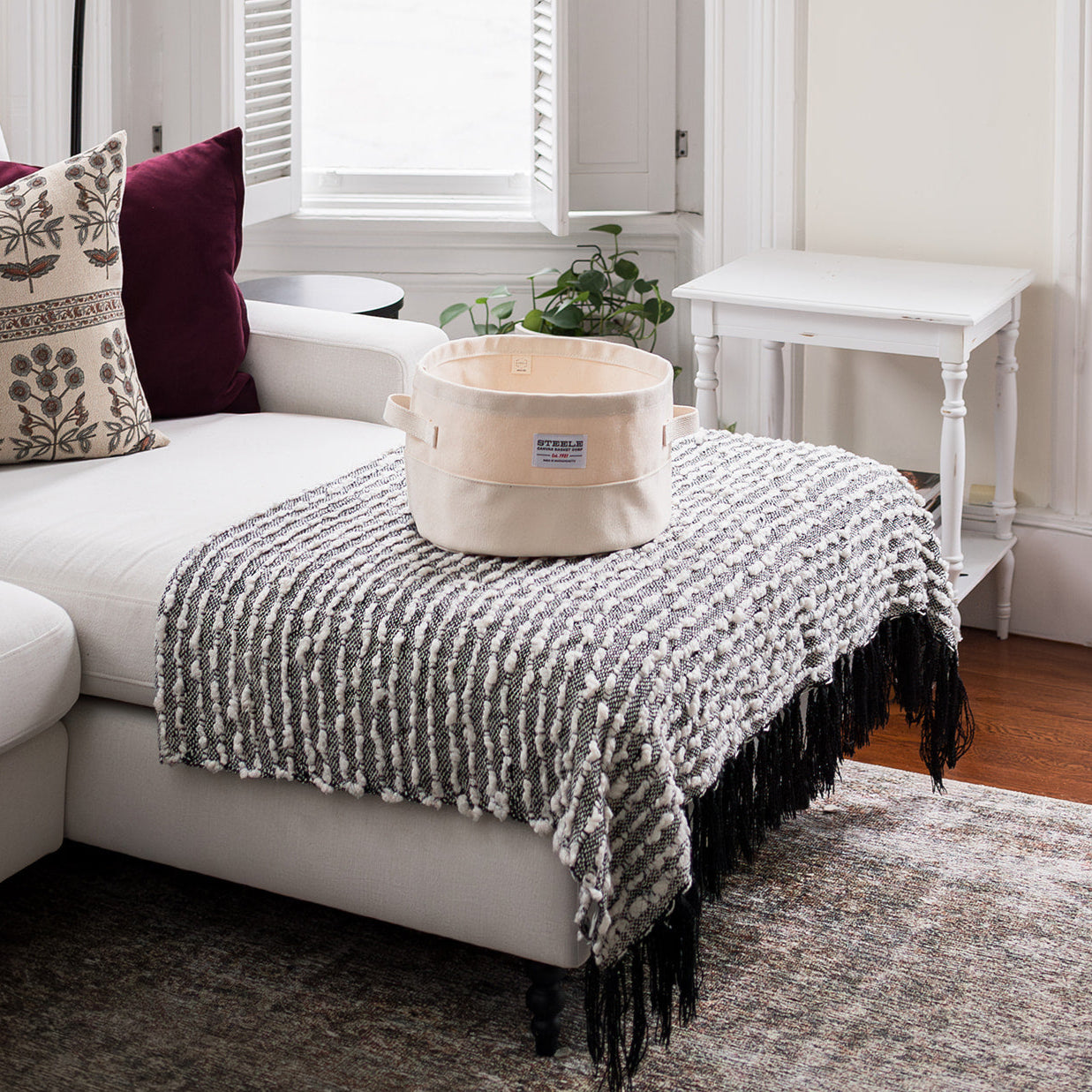 Extra Small Round Canvas Storage Bin