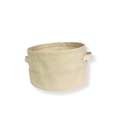 Small Round Canvas Storage Bin