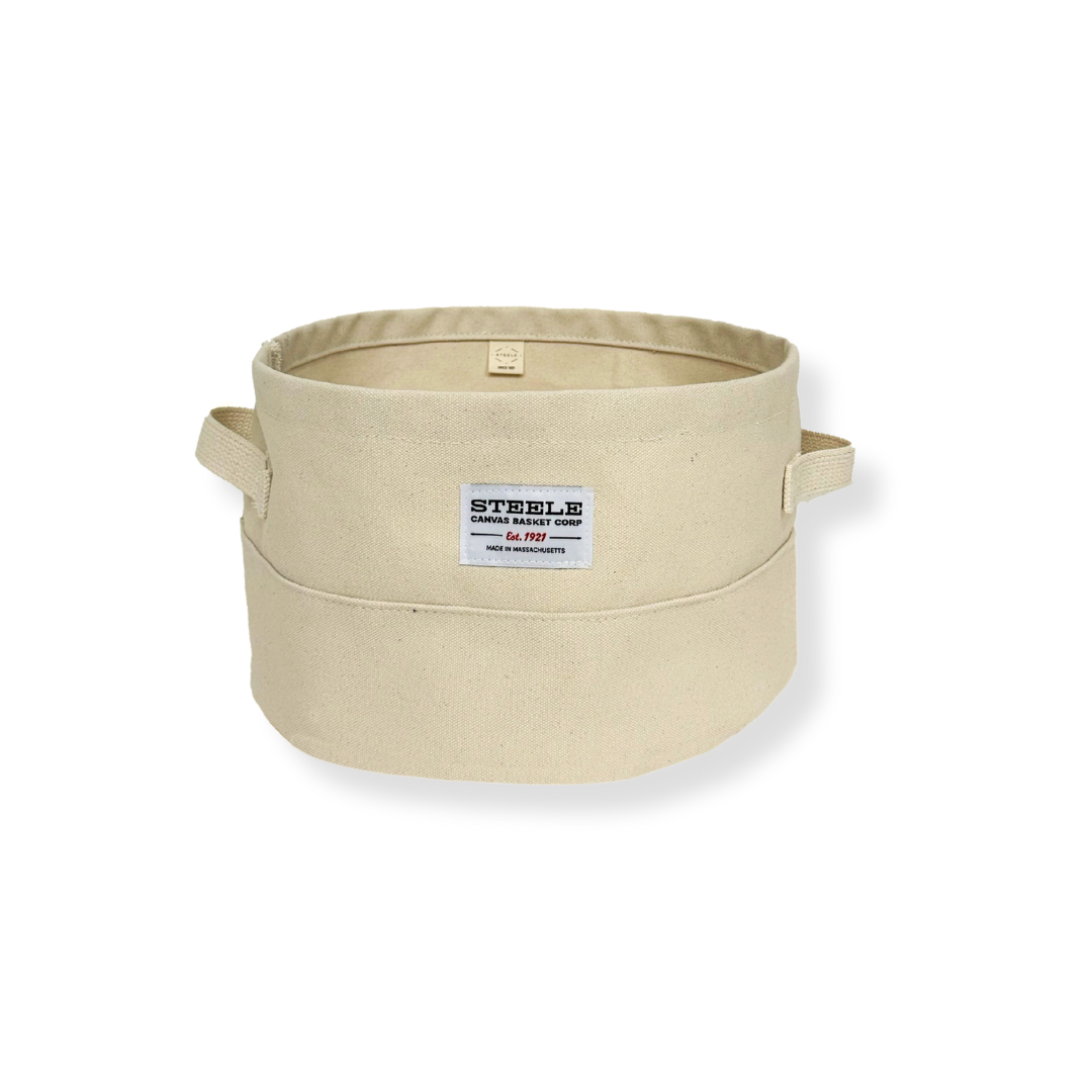 Small Round Canvas Storage Bin