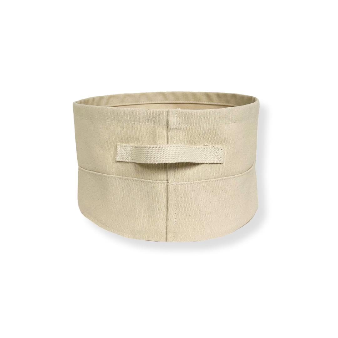 Small Round Canvas Storage Bin