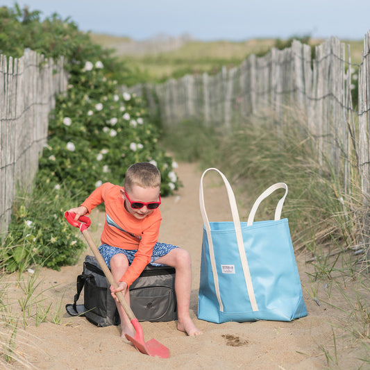 Light Blue Steeletex Beach Tote
