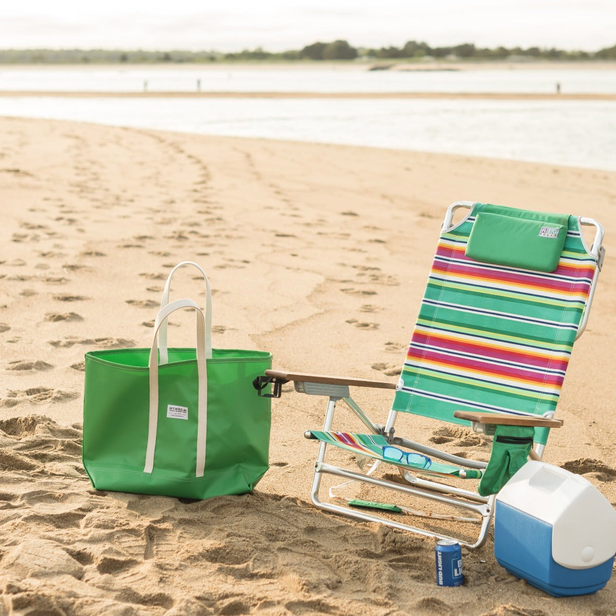 Lime Green Steeletex Beach Tote