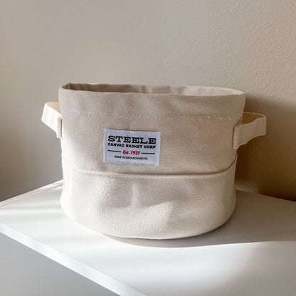 Extra Small Round Canvas Storage Bin