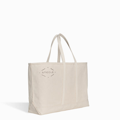 Natural Canvas Tote Bag - Wide