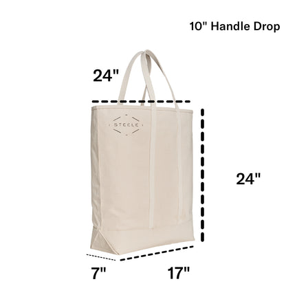 Natural Canvas Tote Bag - Tall