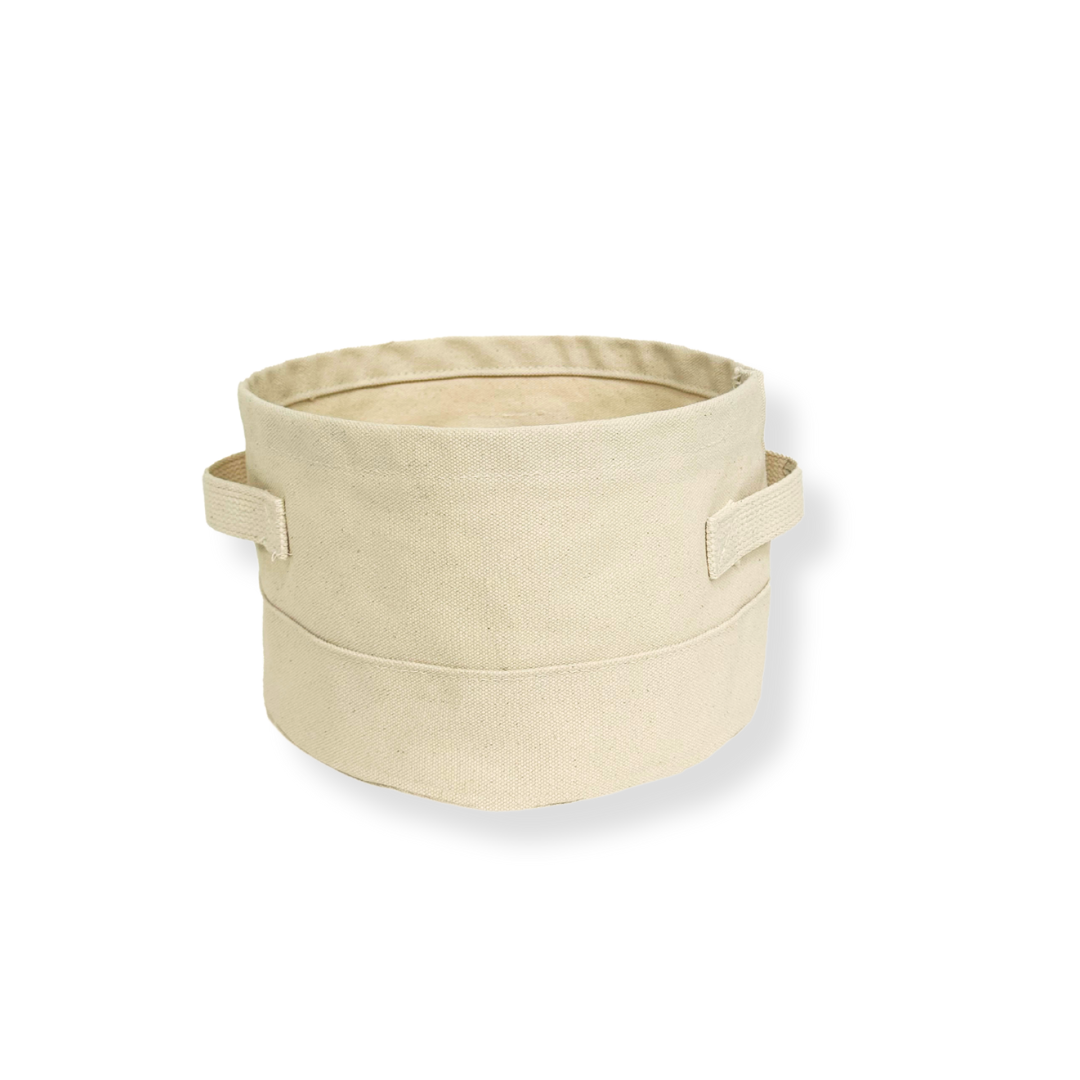 Extra Small Round Canvas Storage Bin