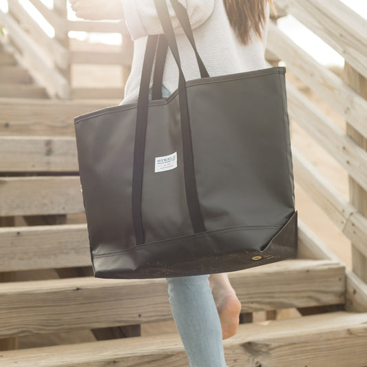 Black Steeletex Beach Tote