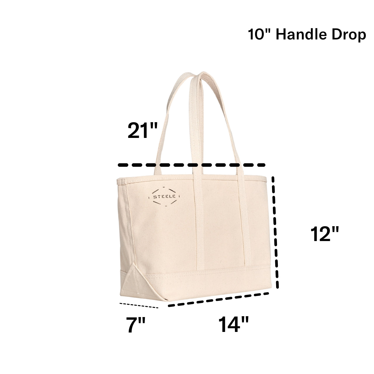 Natural Canvas Tote Bag - Small