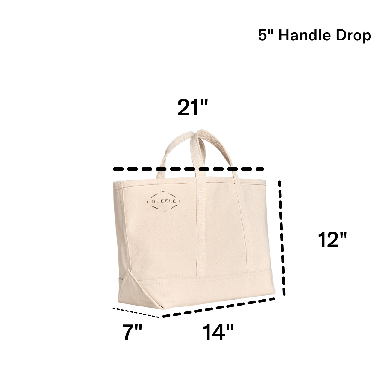 Natural Canvas Tote Bag - Small