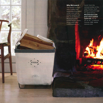 Canvas Wood Basket - 2 Bu
