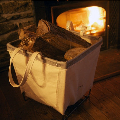 Canvas Wood Basket - 2 Bu